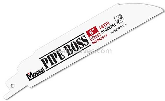 Morse Pipe Boss&reg; Reciprocating Saw Blade 9x1x.050 14 TPI | 25 Blades/Pkg