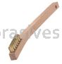 Osborn Curved Handle V Trim Scratch Brush 3X7 Brass #54100