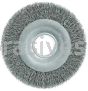 Weiler 03160 8" Wide Face Crimped Wire Wheel .020" Steel Fill 2" Arbor Hole
