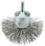 Weiler 10074 3" Circular Flared Crimped Wire End Brush .020" Stainless Steel Fill