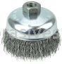 Weiler 36236 Wolverine 4" Crimped Wire Cup Brush .020" Steel Fill 5/8"-11 UNC Nut