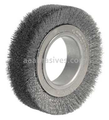Weiler 03020 4-1/2" Wide Face Crimped Wire Wheel .014" Steel Fill 2" Arbor Hole