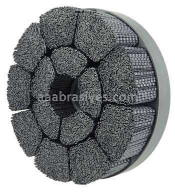 Weiler 86199 Burr-Rx 8" Maximum Density Shell-Mill Holder Disc Brush 80CG Crimped Rectangular Fill