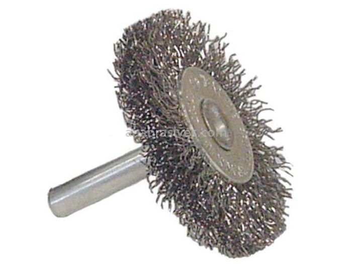 Weiler 36008 - 1-1/2" 1/4" Stem, .0118, Retail Pack, Vortec Pro Crimped Wire Wheel - 012382360085