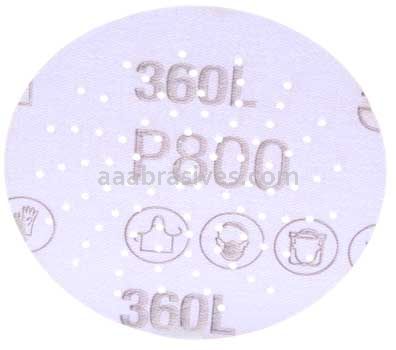 3M&trade; 7100010262 3” P800 Grit 360L Hookit&trade; Clean Sanding Disc