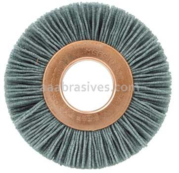 Weiler 17629 2" Small Diameter Nylox Wheel Brush .022/120 SC Crimped Fill 5/8" Arbor Hole