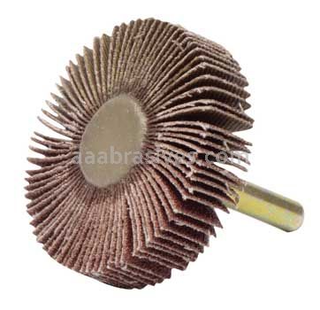 Weiler 52367 2" x 1/2" Tiger Coated Abrasive Flap Wheel 1/4" Stem 80 AO
