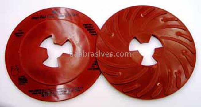 3M 7000028419 7” Extra Hard Red Disc Pad Ribbed 80514