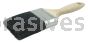 Weiler 40022 3" Wall Paint Brush Black China Bristle Fill 3-1/4" Trim Length Sanded Wood Handle