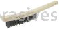 Weiler 44053 Hand Wire Scratch Brush .012 Carbon Steel Fill Curved Handle 3 x 19 Rows