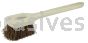 Weiler 72101 20" Utility Scrub Brush Palmyra Fill Long Handle Wood Block