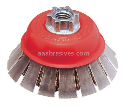 Norton 5 x.009x 5/8-11/Carbon Steel//High Performance Cable Crimped Cup Brushes
