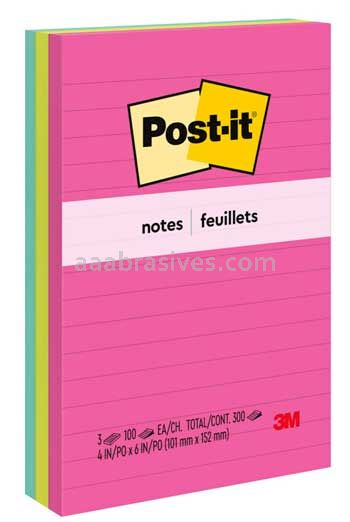 Post-it™ Notes 660-3AN 4 in x 6 in Cape Town Collection 3M 7100063131