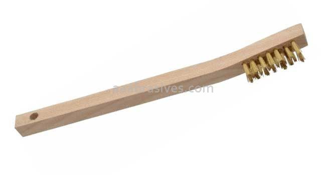Osborn Curved Handle Scratch Brush 3 X 7 Rows Brass #54014