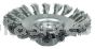 Weiler 13402 4" Knot Wire Bevel Brush .014" Steel Fill M10x1.50 Nut
