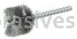 Weiler 21089 1-1/4" Power Tube Brush .008" Stainless Steel Wire Fill 1" Brush Length
