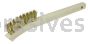 Weiler 95014 Small Hand Wire Scratch Brush Brass Fill Wood Block 2 x 9 Rows