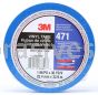 3M&trade; 7100044654 Vinyl Tape 471 Blue 1" x 36 yards