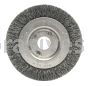 Weiler 00244 - 3" .006 SS 1/2"-3/8" A.H. Narrow Crimped Wire Wheel - 012382002442