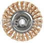 Weiler 13121 Standard Twist Knot Wire Wheel 4" .020" Bronze 5/8"-11 UNC Nut