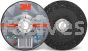 3M&trade; 7100141076 4 x 1/4 x 5/8 Type 27 Silver Depressed Center Grinding Wheel 87456