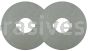 Weiler 03946 Nylox Steel Flanges 6-1/2" O.D. x 2" Arbor Hole