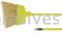 Weiler 44305 Large Angle Broom Flagged Plastic Fill 54" Overall Length