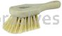 Weiler 79100 8" Utility Scrub Brush White Tampico Fill Short Handle Foam Block