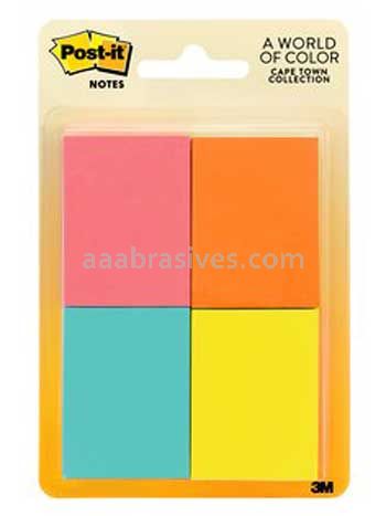 Post-it™ Notes 653-8AF 1-3/8 in x 1-7/8 in Capetown Collection 3M 7010290101