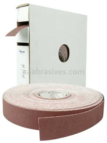Weiler 65221 1-1/2" Coated Abrasive Shop Roll 120 AO