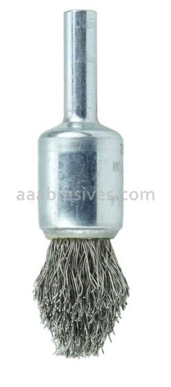 Weiler 10313 Controlled Flare Crimped Wire End Brush 1/2" .0104" Stainless Steel Fill