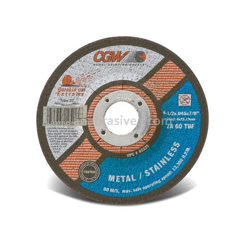 CGW 45149 4-1/2 x .045 x 5/8-11 T27 ZA60-T-BF Quickie Cut Extreme