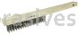 Weiler 25202 Vortec Pro Hand Wire Scratch Brush .012 Stainless Steel Fill Curved Handle 4 x 19 Rows