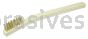 Weiler 44189 Small Hand Wire Scratch Brush Brass Fill Wood Block 3 x 7 Rows