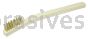 Weiler 44189V Small Handle Wire Scratch Brush Brass Fill Wood Block 3 x 7 Rows Vending Ready