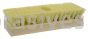 Weiler 73111 8-1/4" Acid Scrub Brush White Tampico Fill One Tapered Handle Hole