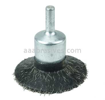 Weiler 35233 2" Polyflex Encapsulated Circular Flared Crimped Wire End Brush .0104" Steel Fill