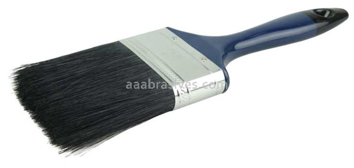 Weiler 40004 3" Varnish Brush Black China Bristle Fill 3" Trim Length Blue Foam Handle
