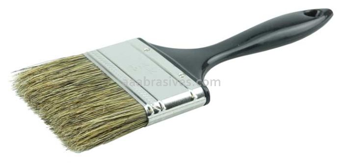Weiler 40031 3" Disposable Chip & Oil Brush Grey China Bristle 1-3/4" Trim Length Plastic Handle