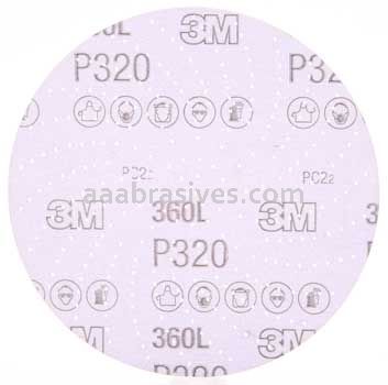 3M™ 7100192409 5" P320 Grit 360L Hookit™ Clean Sanding Film Disc