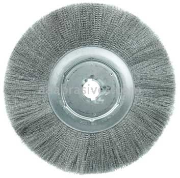 Weiler 01309 12" Narrow Face Crimped Wire Wheel .0104" Steel Fill 1-1/4" Arbor Hole