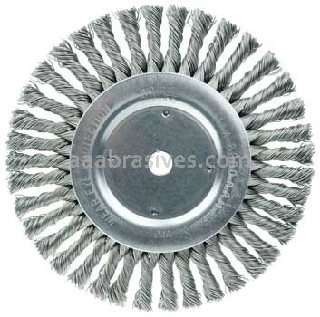 Weiler 08615 8" Cable Twist Knot Wire Wheel .023" Steel Fill 5/8" Arbor Hole
