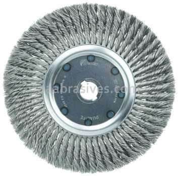 Weiler 09719 12" Standard Twist Knot Wire Wheel .020" Steel Fill 1-1/4" Arbor Hole