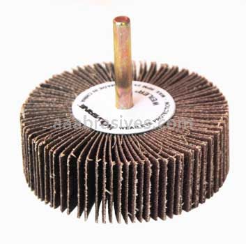 Weiler 30726 3" x 1" x 60 AO Wolverine Coated Abrasive Flap Wheel 1/4" Stem