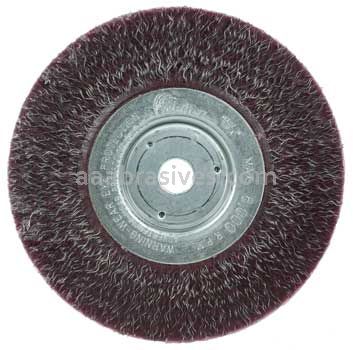 Weiler 35117 6" Polyflex Encapsulated Narrow Face Crimped Wire Wheel .014" Steel Fill 5/8"-1/2" Arbor Hole