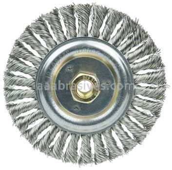 Weiler 79814 DUALLY 6" Filler Pass Weld Cleaning Brush .023" Stainless Fill 5/8"-11UNC Double-Hex Nut