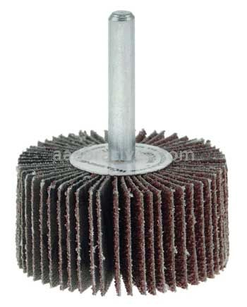 Weiler 30732 2" x 1" x 40 AO Wolverine Coated Abrasive Flap Wheel 1/4" Stem