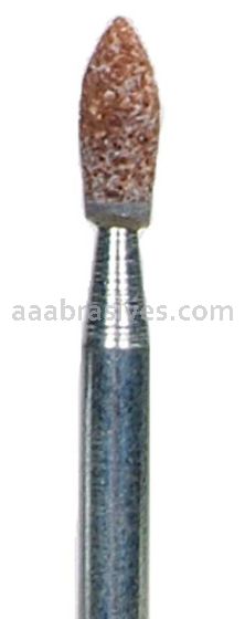 Norton B46 1/8 x 5/16 Gemini 38A M/D5 1/8 x 1-1/2 Vitrified Mounted Points - B Shapes