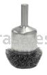 Weiler 10046 1-1/2" Circular Flared Crimped Wire End Brush .008" Stainless Steel Fill