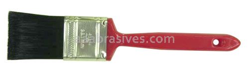 Weiler 40112 - 1/2" Industrial Varnish Brush, Black Polyester, 1-3/4" B.L., Red Plastic Handle - 012382401122